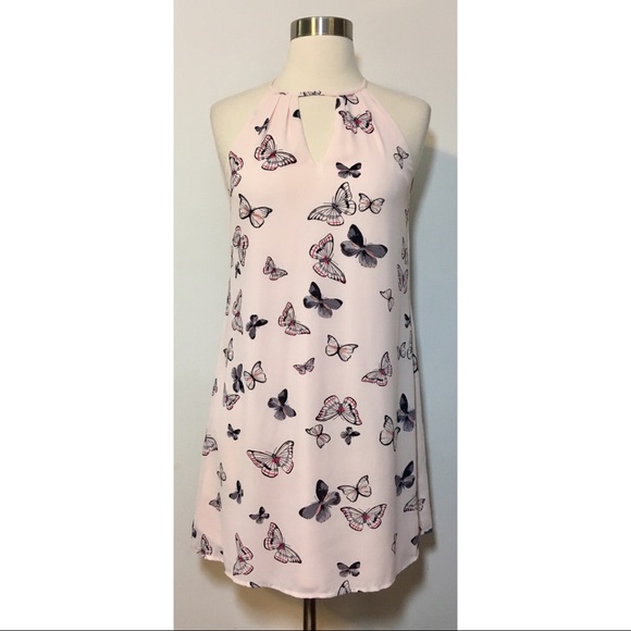 Candie's Butterfly 🦋 Print Halter Dress XS - Picture 2 of 5